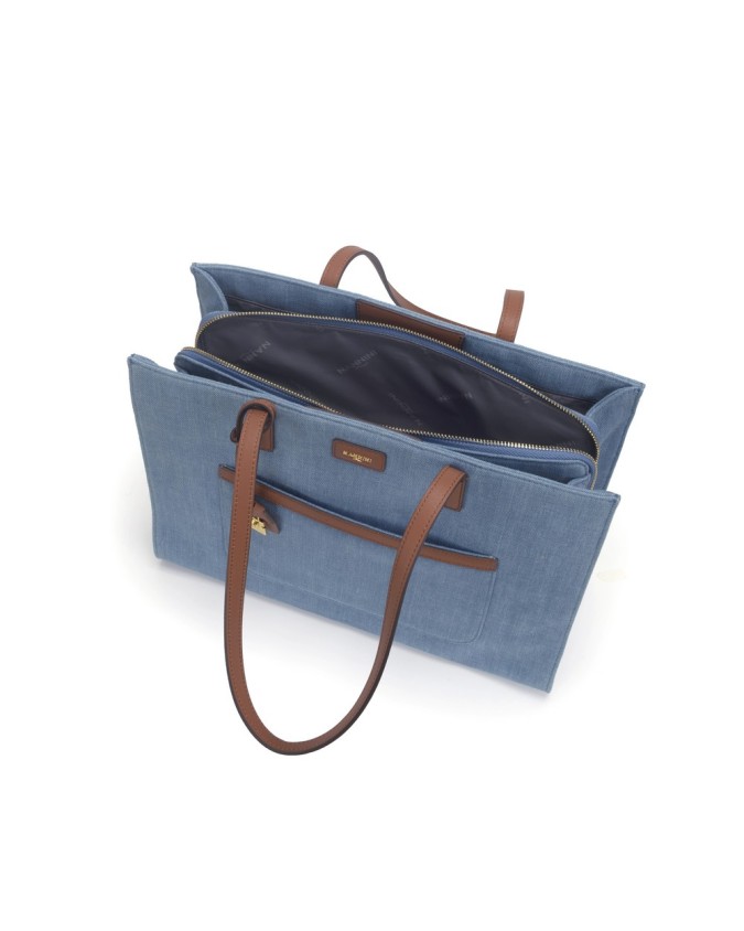  Nannini - Borsa in Nylon con Dettagli in Pelle Carla