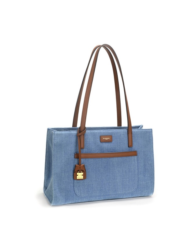 Nannini - Borsa in Nylon con Dettagli in Pelle Carla