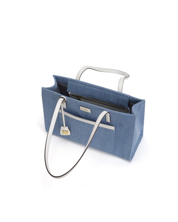  Nannini - Borsa in Nylon con Dettagli in Pelle Carla