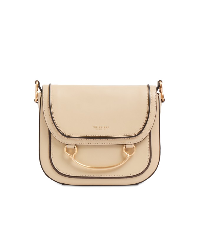  The Bridge - Borsa a tracolla in pelle con patta Luce
