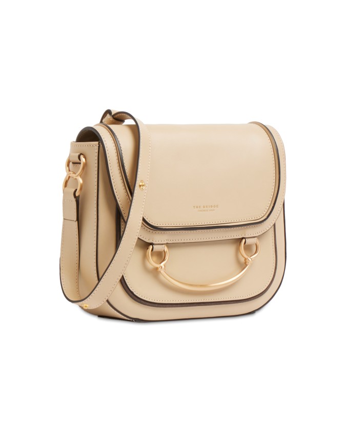  The Bridge - Borsa a tracolla in pelle con patta Luce