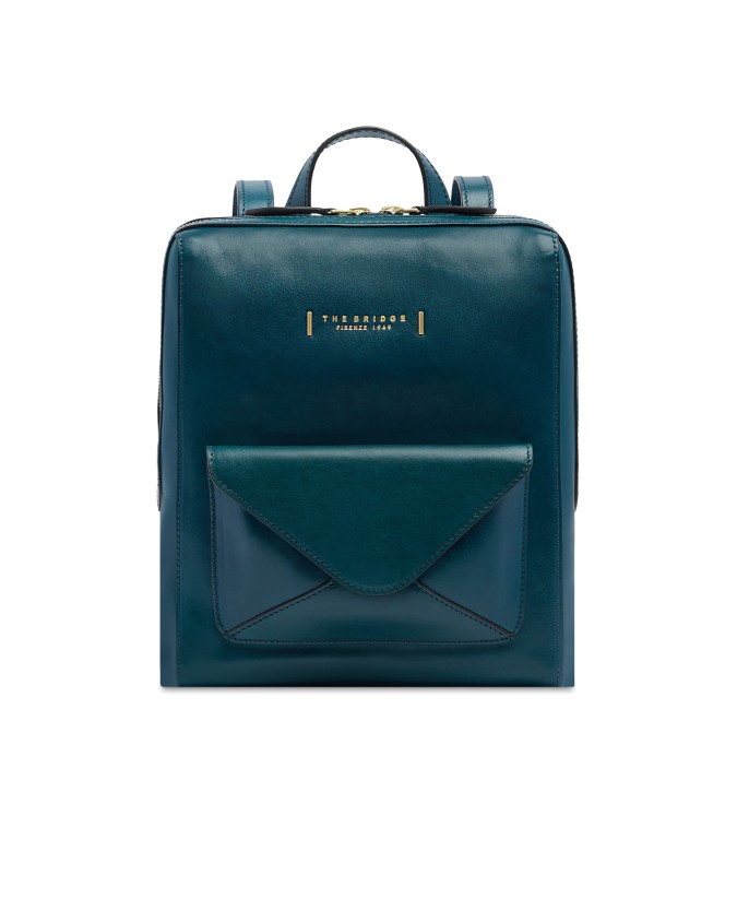 The Bridge - Zaino donna in pelle con tasca frontale Frida