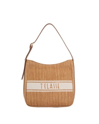 Alviero Martini Prima Classe - Borsa sottospalla in tessuto effetto rafia Coast
