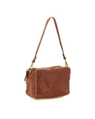 Campomaggi - Borsa bauletto con tracolla in pelle e borchie Kate 2