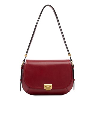  The Bridge - Borsa a tracolla in pelle media con patta Federica