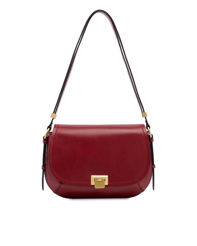  The Bridge - Borsa a tracolla in pelle media con patta Federica
