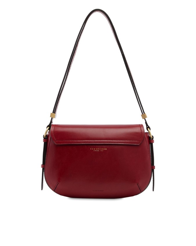  The Bridge - Borsa a tracolla in pelle media con patta Federica