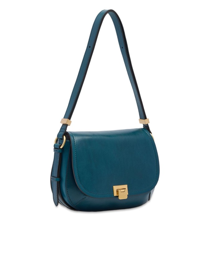  The Bridge - Borsa a tracolla in pelle media con patta Federica