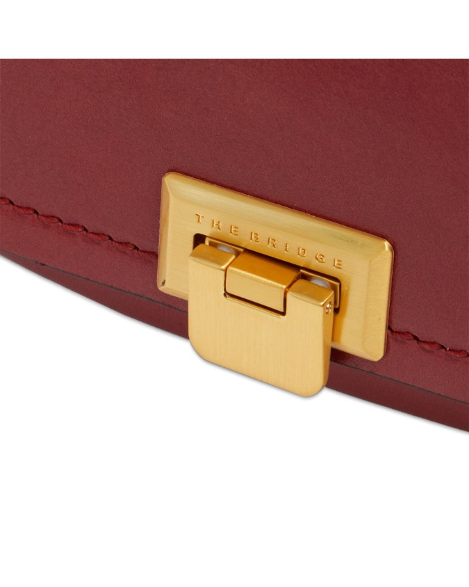  The Bridge - Borsa a tracolla in pelle con patta Federica