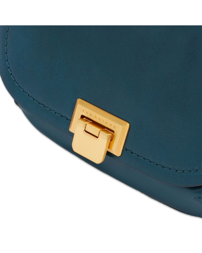  The Bridge - Borsa a tracolla in pelle con patta Federica