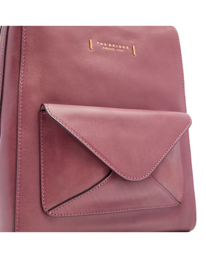  The Bridge - Zaino donna in pelle con tasca frontale Frida