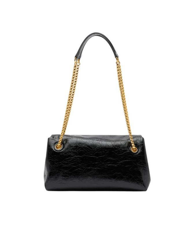 Trussardi - Borsa a tracolla mini in pelle cracklé con catena