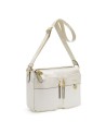  Nannini - Borsa a tracolla in nylon e pelle con tasche esterne