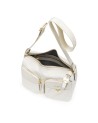  Nannini - Borsa a tracolla in nylon e pelle con tasche esterne