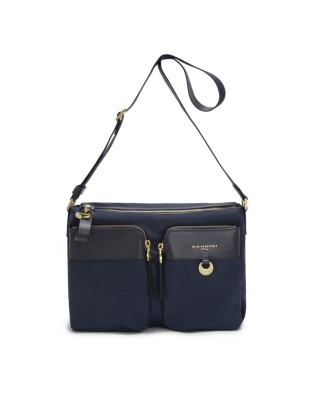 Nannini - Nylon and leather crossbody bag with Liberty-print