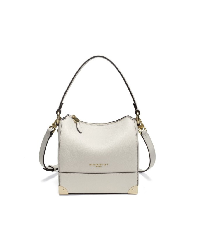  Nannini - Borsa a spalla in pelle hobo con tracolla Danuta