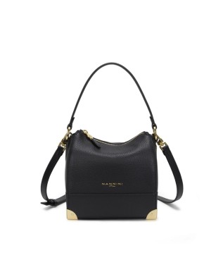  Nannini - Borsa a spalla in pelle hobo con tracolla Danuta