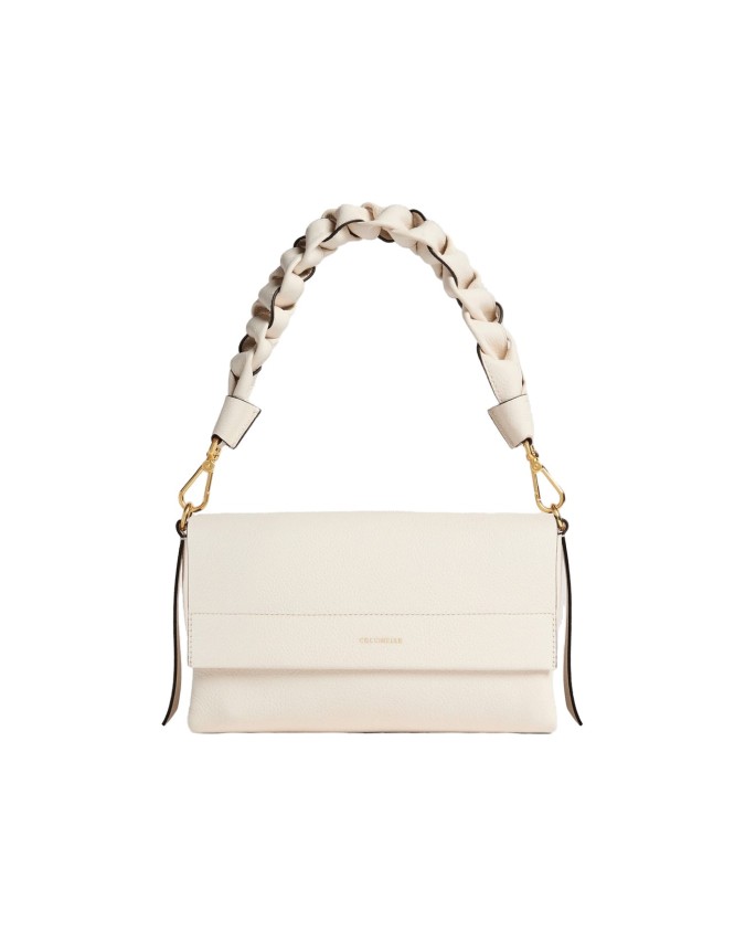  Coccinelle - Borsa a mano in pelle con manico intrecciato
