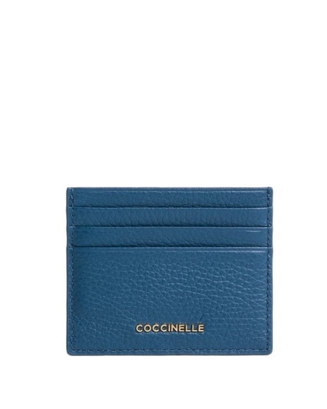  Coccinelle - Porta carte di credito in pelle Metallic Soft