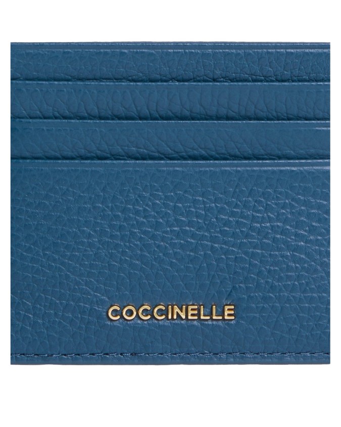  Coccinelle - Porta carte di credito in pelle Metallic Soft