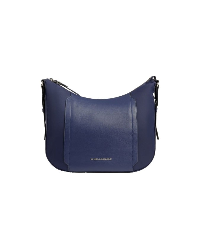 Piquadro - Damen-Umhängetasche aus Leder und recyceltem Stoff