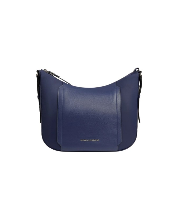 Piquadro - Damen-Umhängetasche aus Leder und recyceltem Stoff