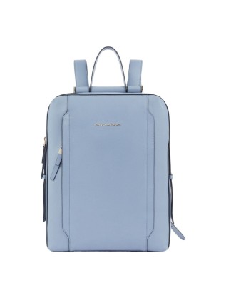 Piquadro - Circle 14" Leather Laptop Backpack - Azzurro 3