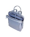  Piquadro - Zaino donna in pelle e tessuto riciclato porta pc