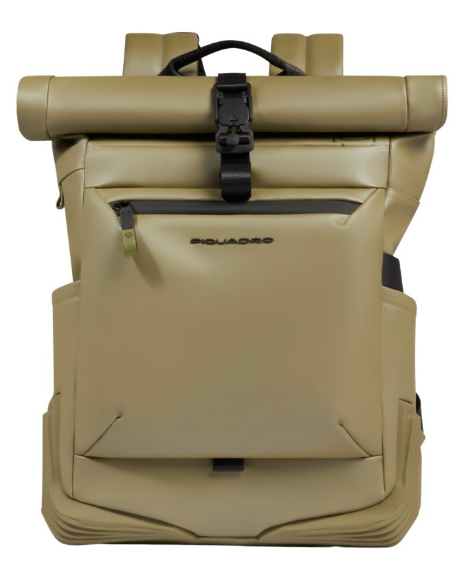  Piquadro - Zaino Roll-Top Porta Pc 15.6'' in Tessuto