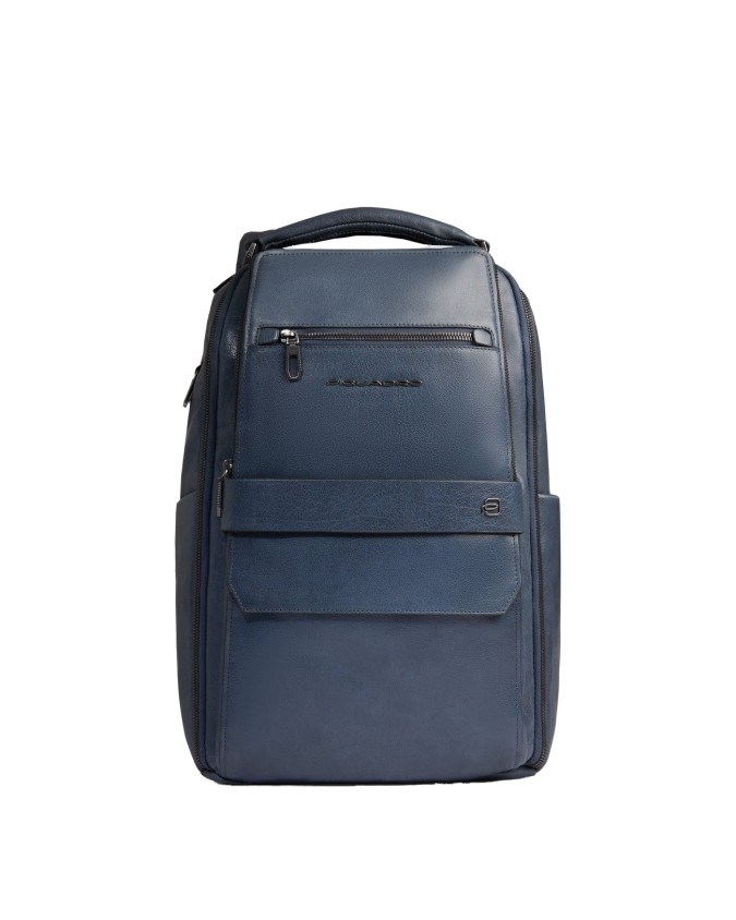 Piquadro - Zaino da viaggio in pelle personalizzabile porta pc 14" Solm
