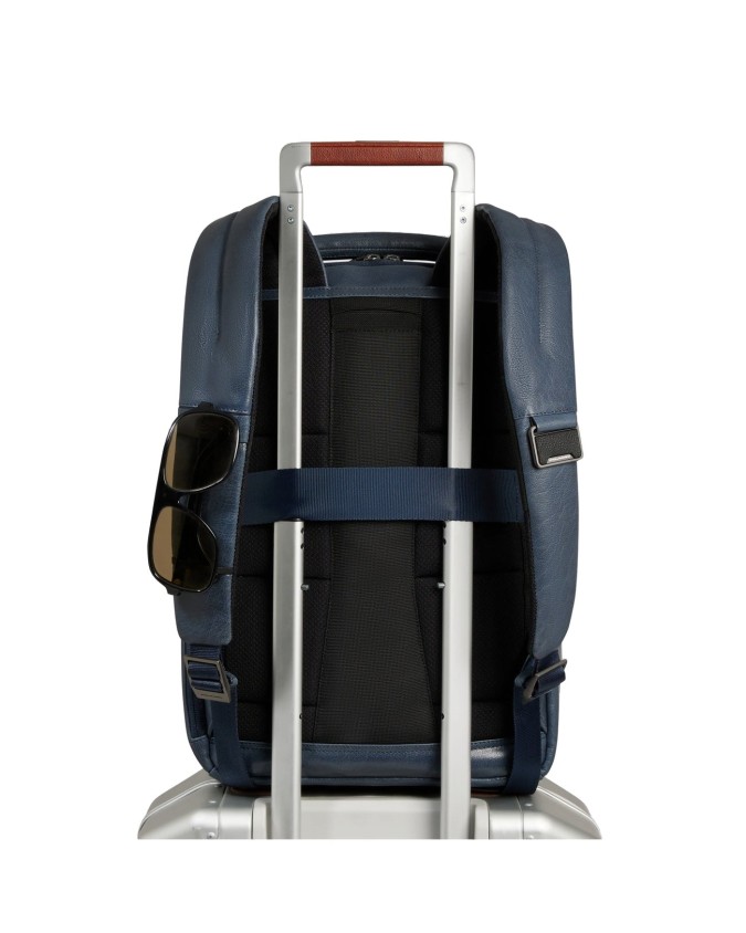  Piquadro - Zaino da viaggio in pelle personalizzabile porta pc
