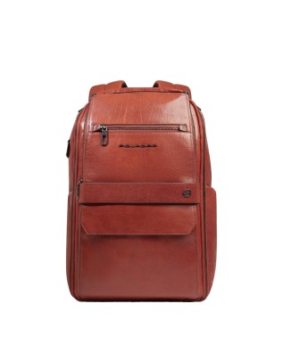  Piquadro - Zaino da viaggio in pelle personalizzabile porta pc