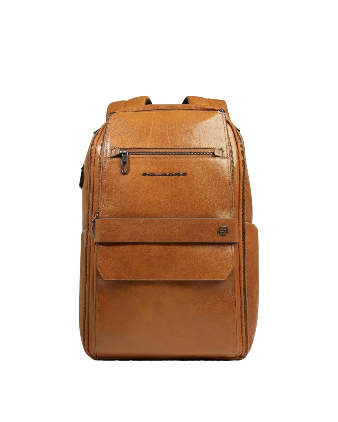 Piquadro - Zaino da viaggio in pelle personalizzabile porta pc 14" Solm