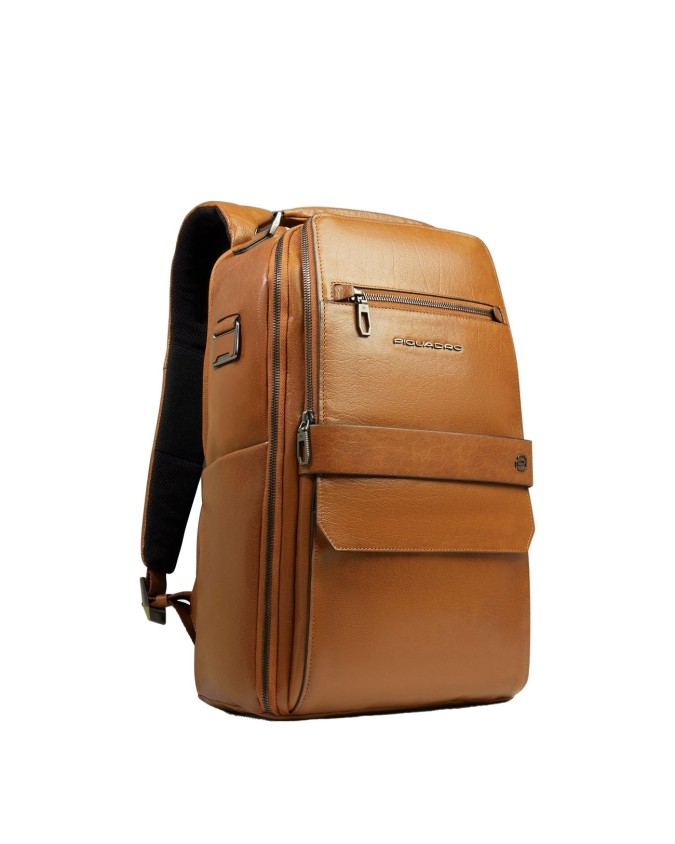 Piquadro - Zaino da viaggio in pelle personalizzabile porta pc 14" Solm