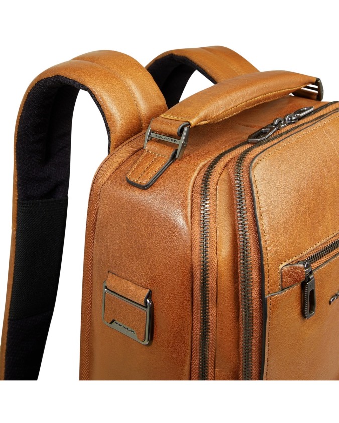 Piquadro - Zaino da viaggio in pelle personalizzabile porta pc 14" Solm