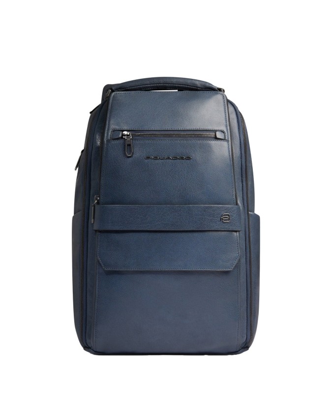 Piquadro - Zaino da viaggio in pelle personalizzabile porta pc 15.6" Solm