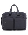 PIQUADRO - Cartella in pelle due manici BagMotic - Blu -