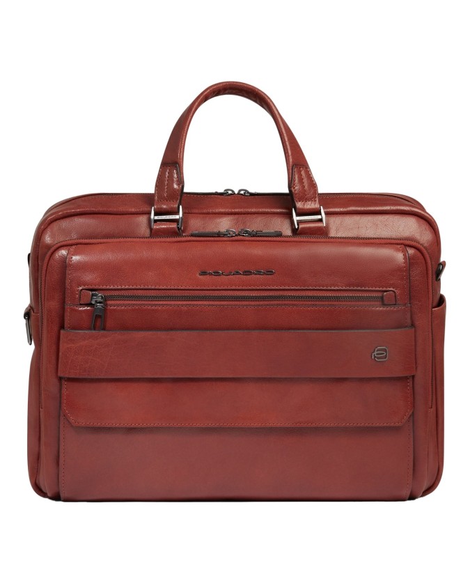  Piquadro - Cartella a due manici porta pc 15,6'' in pelle Solm