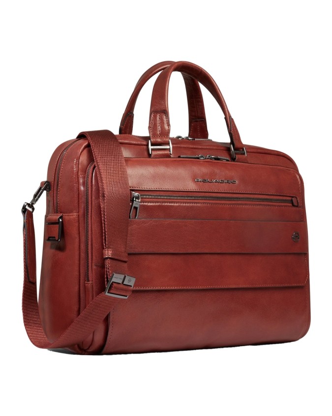  Piquadro - Cartella a due manici porta pc 15,6'' in pelle Solm