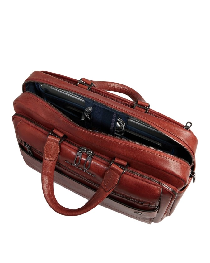  Piquadro - Cartella a due manici porta pc 15,6'' in pelle Solm