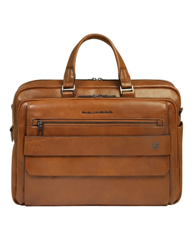 Piquadro - Cartella a due manici porta pc 15,6'' in pelle Solm
