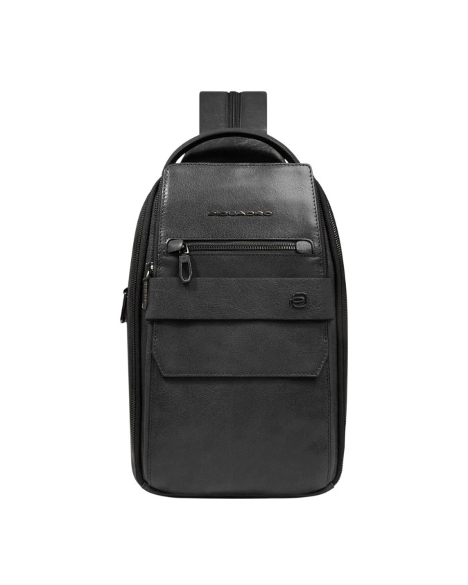  Piquadro - Zaino monospalla uomo in pelle porta iPad®mini Solm