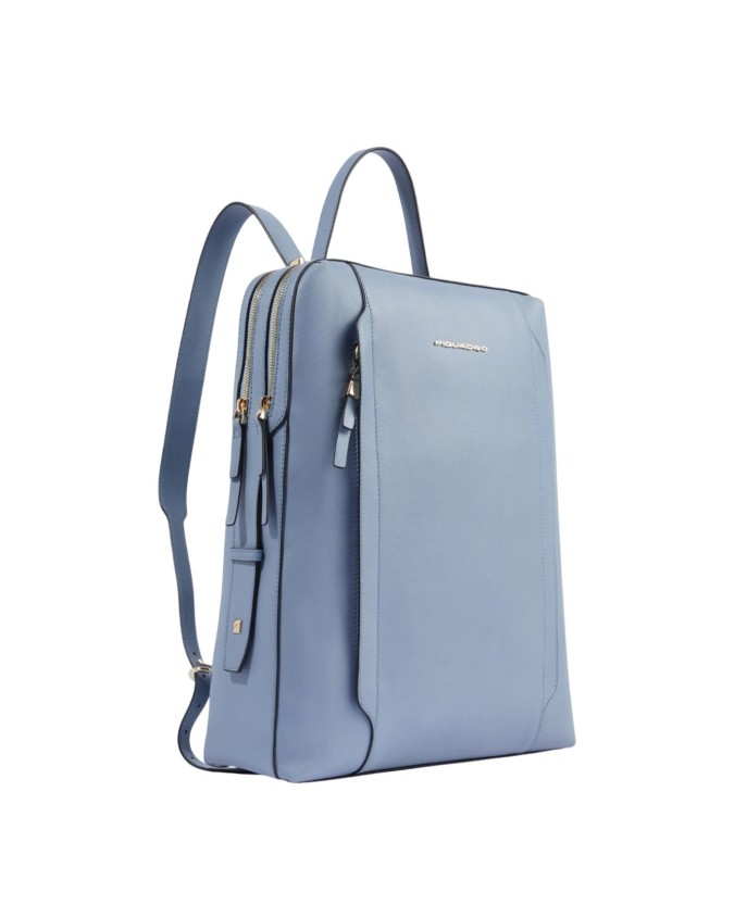  Piquadro - Zaino donna in pelle porta pc 15,6'' con protezione