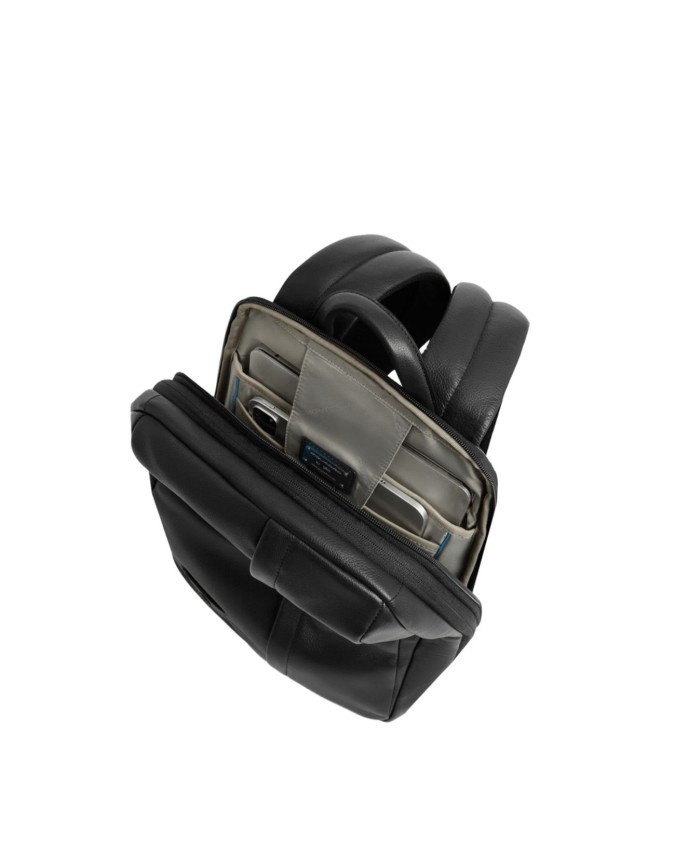  Piquadro - Zaino uomo espandibile in pelle porta pc 14"