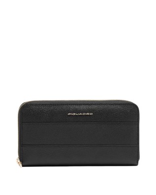 Piquadro - Women's zip-around leather wallet with 4...