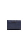  Piquadro - Portafoglio donna piccolo in pelle con patta RFID