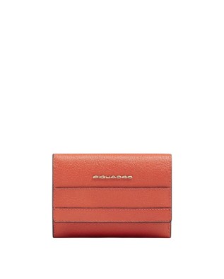 Piquadro - Small women's leather wallet with an...