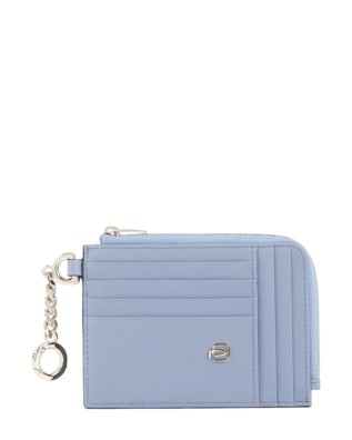 Piquadro - Circle-Kartenetui aus Leder - Azzurro 3
