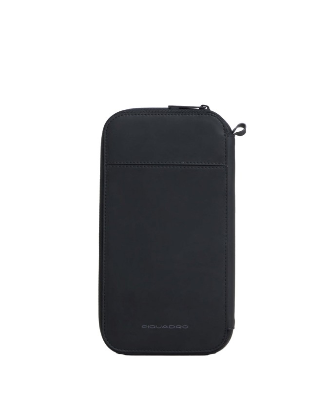  Piquadro - Porta passaporto in tessuto con zip Piquadro x