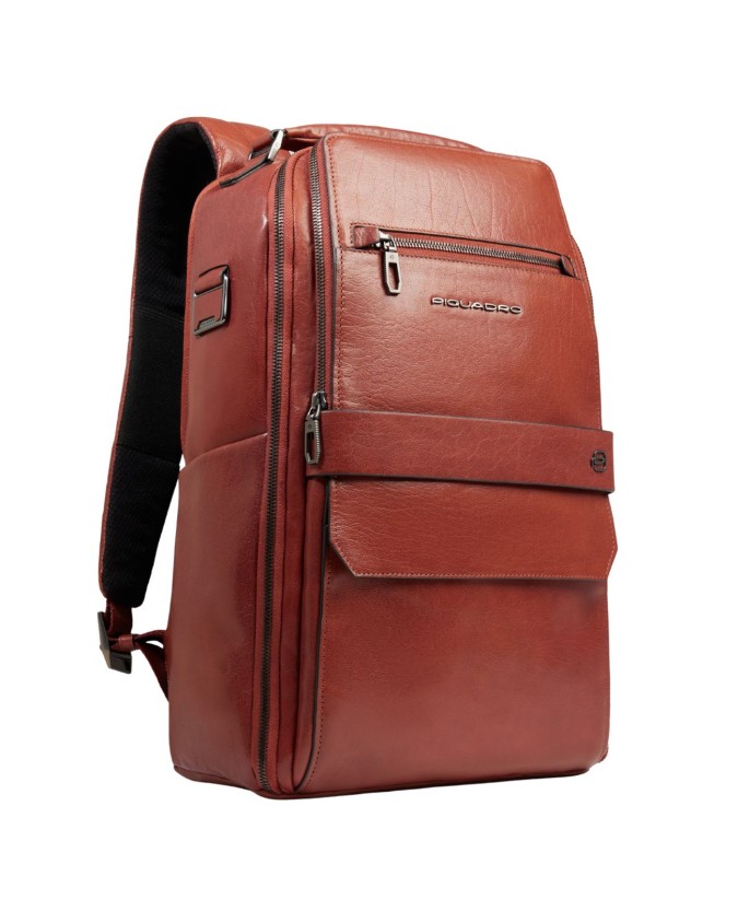  Piquadro - Zaino da viaggio in pelle personalizzabile porta pc